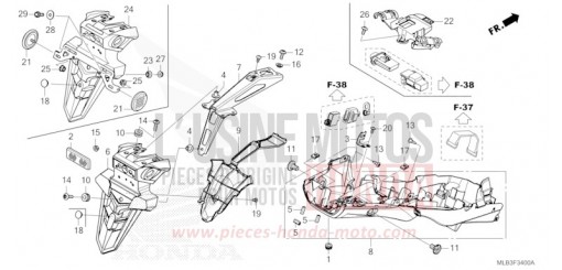 REAR FENDER CB750AS de 2025